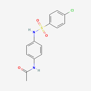 molecular formula C14H13ClN2O3S B2356947 N-(4-{[(4-chlorophenyl)sulfonyl]amino}phenyl)acetamide CAS No. 325474-69-9