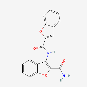 molecular formula C18H12N2O4 B2356954 3-(Benzofuran-2-carboxamido)benzofuran-2-carboxamide CAS No. 898355-08-3
