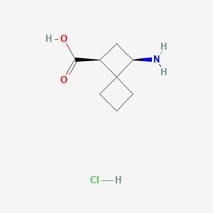 molecular formula C8H14ClNO2 B2356958 (1S,3R)-3-Aminospiro[3.3]heptane-1-carboxylic acid;hydrochloride CAS No. 2411179-22-9