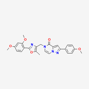 5-((2-(2,4-dimethoxyphenyl)-5-methyloxazol-4-yl)methyl)-2-(4-methoxyphenyl)pyrazolo[1,5-a]pyrazin-4(5H)-one