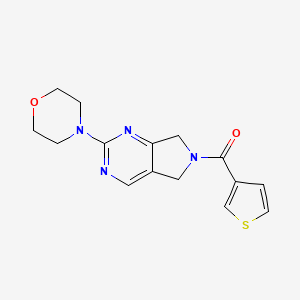 (2-morpholino-5H-pyrrolo[3,4-d]pyrimidin-6(7H)-yl)(thiophen-3-yl)methanone