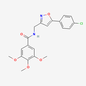 N-((5-(4-chlorophenyl)isoxazol-3-yl)methyl)-3,4,5-trimethoxybenzamide