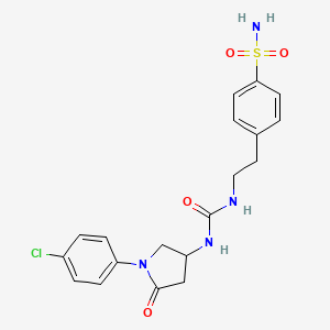 4-(2-(3-(1-(4-Chlorophenyl)-5-oxopyrrolidin-3-yl)ureido)ethyl)benzenesulfonamide
