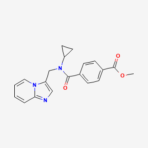 molecular formula C20H19N3O3 B2356978 Methyl 4-(cyclopropyl(imidazo[1,2-a]pyridin-3-ylmethyl)carbamoyl)benzoate CAS No. 1448135-09-8