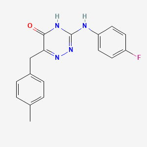 3-((4-fluorophenyl)amino)-6-(4-methylbenzyl)-1,2,4-triazin-5(4H)-one