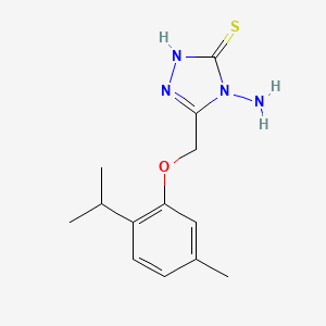4-amino-5-[5-methyl-2-(propan-2-yl)phenoxymethyl]-4H-1,2,4-triazole-3-thiol