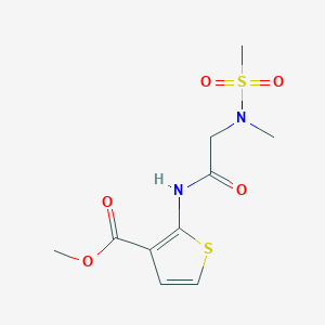 molecular formula C10H14N2O5S2 B2356990 methyl 2-(2-(N-methylmethylsulfonamido)acetamido)thiophene-3-carboxylate CAS No. 1171781-23-9