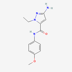 3-amino-1-ethyl-N-(4-methoxyphenyl)-1H-pyrazole-5-carboxamide