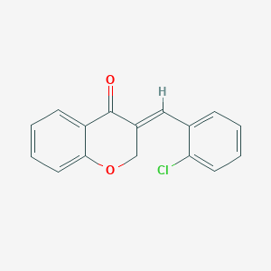 molecular formula C16H11ClO2 B2356996 3-[(E)-(2-氯苯基)亚甲基]-2,3-二氢-4H-色烯-4-酮 CAS No. 1333395-36-0