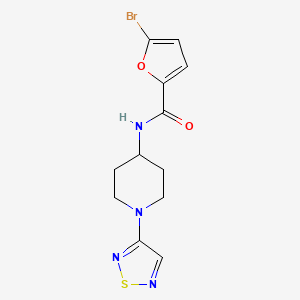molecular formula C12H13BrN4O2S B2357001 N-(1-(1,2,5-thiadiazol-3-yl)piperidin-4-yl)-5-bromofuran-2-carboxamide CAS No. 2034518-94-8