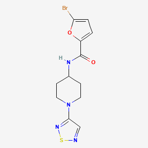 molecular formula C12H13BrN4O2S B2357001 5-Brom-N-[1-(1,2,5-Thiadiazol-3-yl)piperidin-4-yl]furan-2-carboxamid CAS No. 2034518-94-8