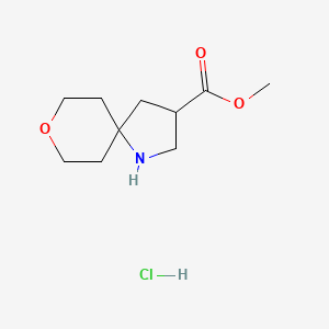 molecular formula C10H18ClNO3 B2357003 Methyl 8-oxa-1-azaspiro[4.5]decane-3-carboxylate;hydrochloride CAS No. 2287318-54-9
