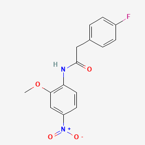 molecular formula C15H13FN2O4 B2357004 2-(4-fluorophenyl)-N-(2-methoxy-4-nitrophenyl)acetamide CAS No. 432517-40-3