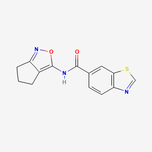 molecular formula C14H11N3O2S B2357005 N-(5,6-dihydro-4H-cyclopenta[c]isoxazol-3-yl)benzo[d]thiazole-6-carboxamide CAS No. 941925-37-7