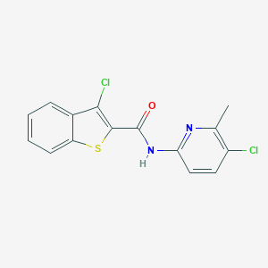 molecular formula C15H10Cl2N2OS B235701 3-chloro-N-(5-chloro-6-methylpyridin-2-yl)-1-benzothiophene-2-carboxamide 