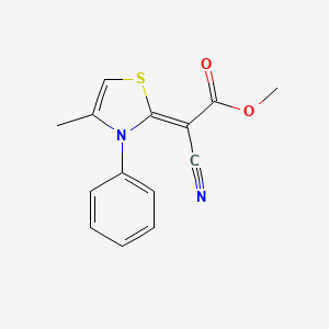 (Z)-methyl 2-cyano-2-(4-methyl-3-phenylthiazol-2(3H)-ylidene)acetate