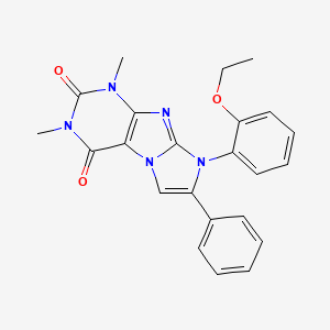molecular formula C23H21N5O3 B2357016 6-(2-Ethoxyphenyl)-2,4-dimethyl-7-phenylpurino[7,8-a]imidazole-1,3-dione CAS No. 923377-79-1