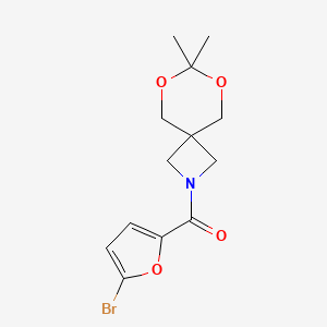 molecular formula C13H16BrNO4 B2357017 (5-Bromofuran-2-yl)(7,7-dimethyl-6,8-dioxa-2-azaspiro[3.5]nonan-2-yl)methanone CAS No. 1396811-36-1