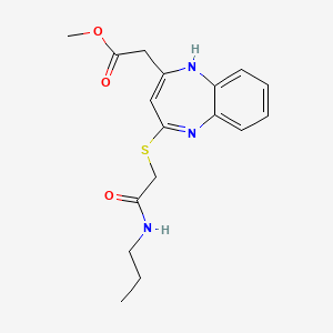 methyl (4-{[2-oxo-2-(propylamino)ethyl]thio}-1H-1,5-benzodiazepin-2-yl)acetate