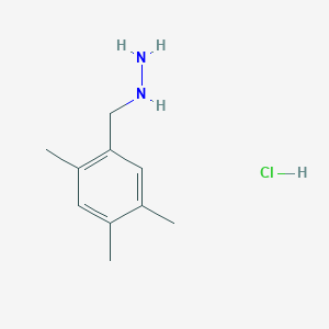 molecular formula C10H17ClN2 B2357027 (2,4,5-Trimethylbenzyl)hydrazine hydrochloride CAS No. 2503208-83-9