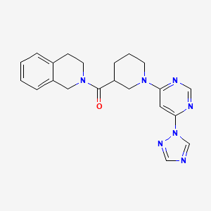 (1-(6-(1H-1,2,4-triazol-1-yl)pyrimidin-4-yl)piperidin-3-yl)(3,4-dihydroisoquinolin-2(1H)-yl)methanone