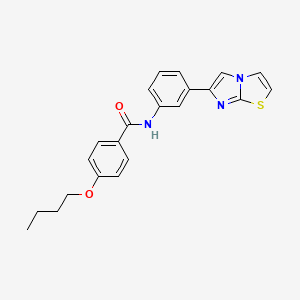4-butoxy-N-(3-(imidazo[2,1-b]thiazol-6-yl)phenyl)benzamide
