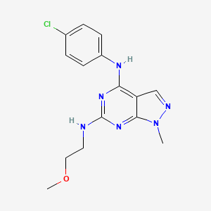 N~4~-(4-chlorophenyl)-N~6~-(2-methoxyethyl)-1-methyl-1H-pyrazolo[3,4-d]pyrimidine-4,6-diamine