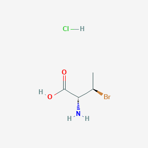 molecular formula C4H9BrClNO2 B2357052 (2R,3R)-2-Amino-3-bromobutanoic acid;hydrochloride CAS No. 115527-76-9