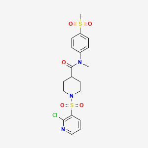 1-(2-chloropyridin-3-yl)sulfonyl-N-methyl-N-(4-methylsulfonylphenyl)piperidine-4-carboxamide