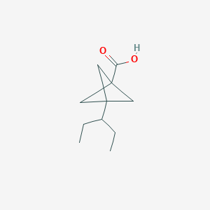molecular formula C11H18O2 B2357068 3-Pentan-3-ylbicyclo[1.1.1]pentane-1-carboxylic acid CAS No. 2287342-33-8