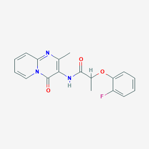 molecular formula C18H16FN3O3 B2357075 2-(2-fluorophenoxy)-N-(2-methyl-4-oxo-4H-pyrido[1,2-a]pyrimidin-3-yl)propanamide CAS No. 1060293-88-0