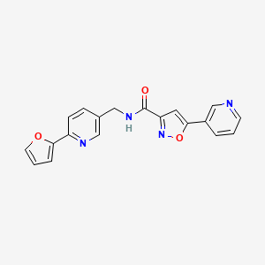 N-((6-(furan-2-yl)pyridin-3-yl)methyl)-5-(pyridin-3-yl)isoxazole-3-carboxamide