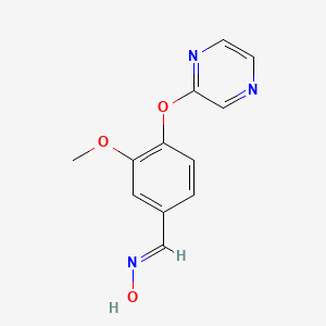 3-Methoxy-4-(2-pyrazinyloxy)benzenecarbaldehyde oxime