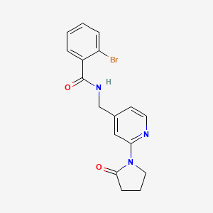2-bromo-N-((2-(2-oxopyrrolidin-1-yl)pyridin-4-yl)methyl)benzamide