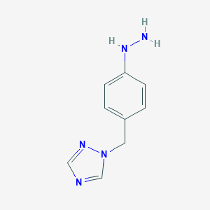 molecular formula C9H11N5 B023571 1-(4-肼基苄基)-1H-1,2,4-三唑 CAS No. 144035-22-3