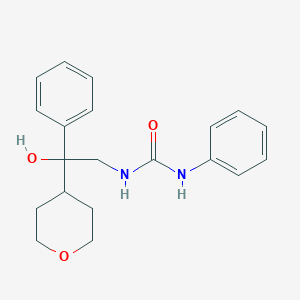 molecular formula C20H24N2O3 B2357102 1-(2-hydroxy-2-phenyl-2-(tetrahydro-2H-pyran-4-yl)ethyl)-3-phenylurea CAS No. 2034259-86-2