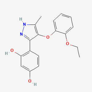 4-(4-(2-ethoxyphenoxy)-5-methyl-1H-pyrazol-3-yl)benzene-1,3-diol