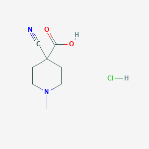 4-Cyano-1-methylpiperidine-4-carboxylic acid;hydrochloride