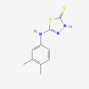 molecular formula C10H11N3S2 B2357155 5-(3,4-Dimethyl-phenylamino)-[1,3,4]thiadiazole-2-thiol CAS No. 380191-00-4