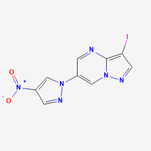 3-Iodo-6-(4-nitro-1H-pyrazol-1-yl)pyrazolo[1,5-a]pyrimidine