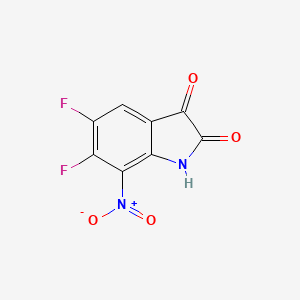 molecular formula C8H2F2N2O4 B2357208 5,6-difluoro-7-nitro-2,3-dihydro-1H-indole-2,3-dione CAS No. 1251925-00-4