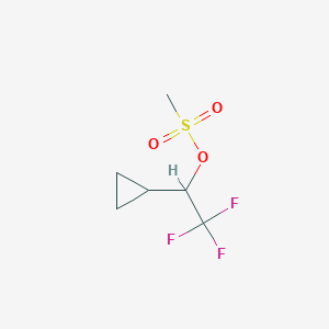molecular formula C6H9F3O3S B2357222 1-环丙基-2,2,2-三氟乙基甲磺酸盐 CAS No. 2126163-06-0