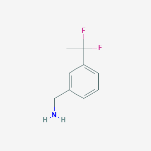 molecular formula C9H11F2N B2357232 (3-(1,1-二氟乙基)苯基)甲胺 CAS No. 1552282-03-7