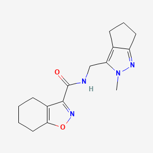 molecular formula C16H20N4O2 B2357244 N-((2-甲基-2,4,5,6-四氢环戊[c]吡唑-3-基)甲基)-4,5,6,7-四氢苯并[d]异恶唑-3-甲酰胺 CAS No. 2034454-13-0