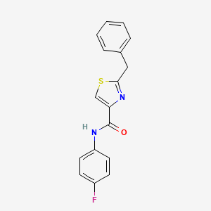 molecular formula C17H13FN2OS B2357252 2-苄基-N-(4-氟苯基)-1,3-噻唑-4-甲酰胺 CAS No. 478042-51-2