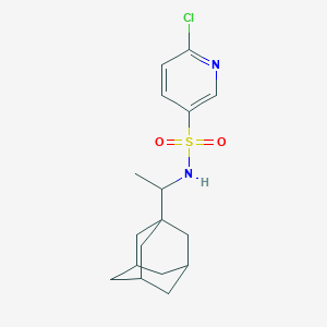 molecular formula C17H23ClN2O2S B2357255 N-[1-(adamantan-1-yl)ethyl]-6-chloropyridine-3-sulfonamide CAS No. 1286468-68-5