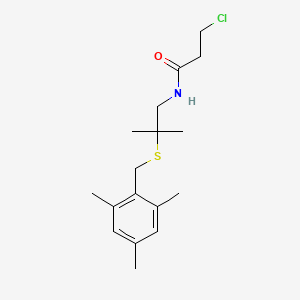 molecular formula C17H26ClNOS B2357256 3-chloro-N-{2-[(mesitylmethyl)sulfanyl]-2-methylpropyl}propanamide CAS No. 338962-63-3