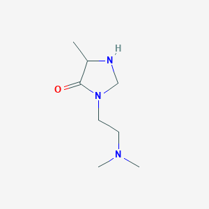 molecular formula C8H17N3O B2357259 3-[2-(Dimethylamino)ethyl]-5-methylimidazolidin-4-one CAS No. 1501593-74-3