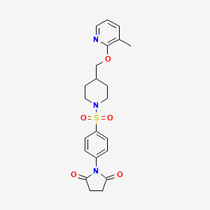 1-[4-[4-[(3-Methylpyridin-2-yl)oxymethyl]piperidin-1-yl]sulfonylphenyl]pyrrolidine-2,5-dione