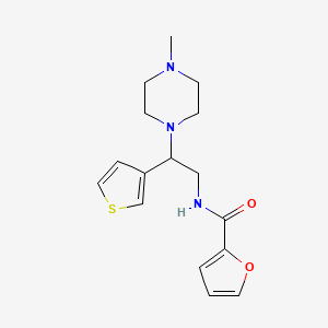 molecular formula C16H21N3O2S B2357300 N-(2-(4-甲基哌嗪-1-基)-2-(噻吩-3-基)乙基)呋喃-2-甲酰胺 CAS No. 946199-17-3